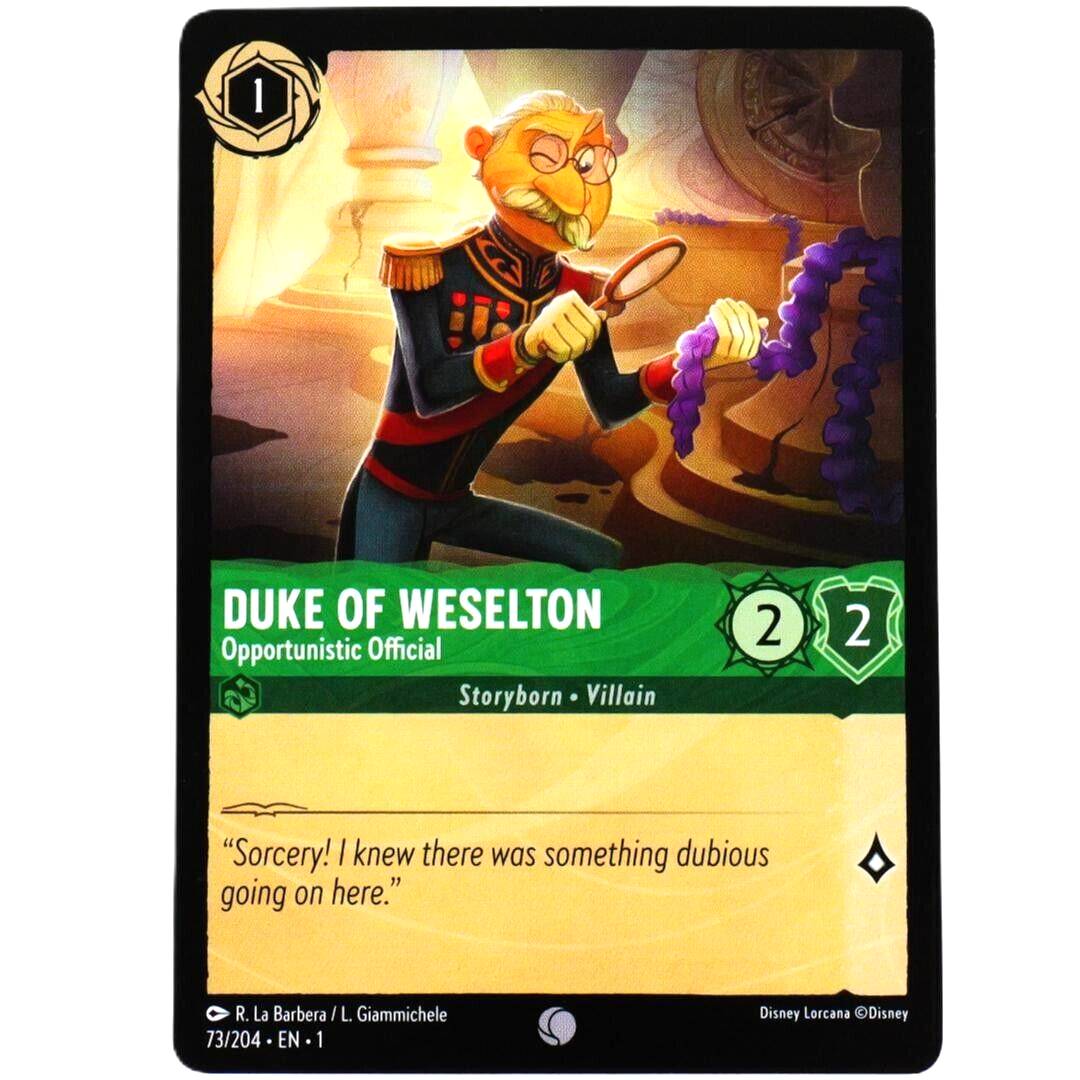 Duke of Weston Opportunistic Official - Disney Lorcana The First Chapter #73/204