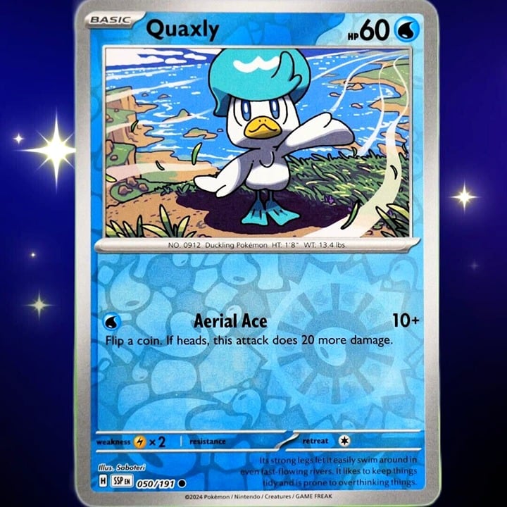 Quaxly - Reverse Holo - Pokemon TCG Surging Sparks #050/191