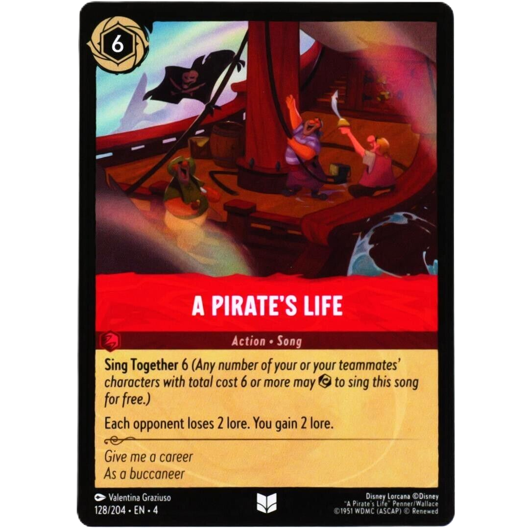 A Pirate's Life - Uncommon - Disney Lorcana TCG Ursula's Return #128/204