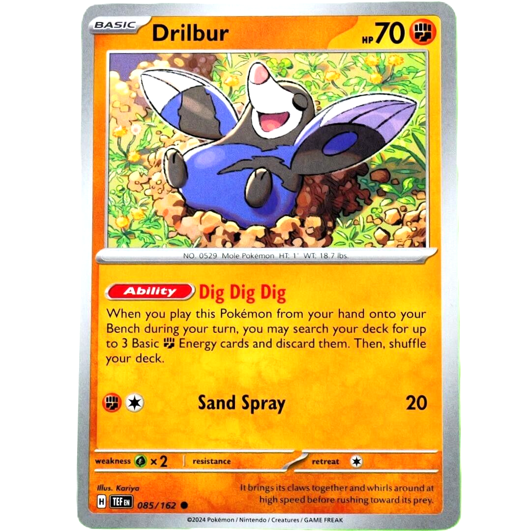 Drilbur - Common - Pokemon TCG Scarlet & Violet Temporal Forces #085/162