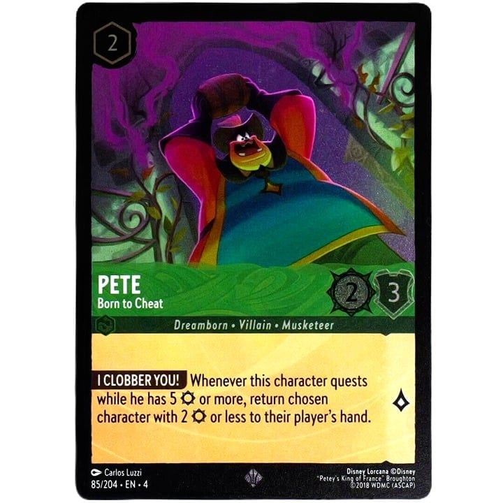 (Foil) Pete Born to Cheat - Super Rare - Disney Lorcana Ursula's Return #85/204