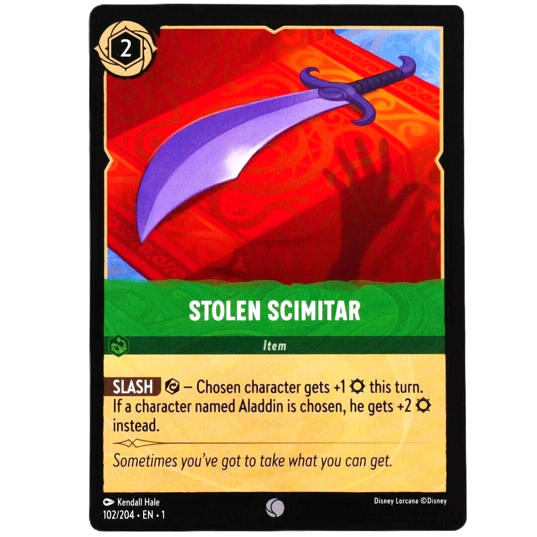 Stolen Scimitar Item - Common - Disney Lorcana TCG The First Chapter #102/204