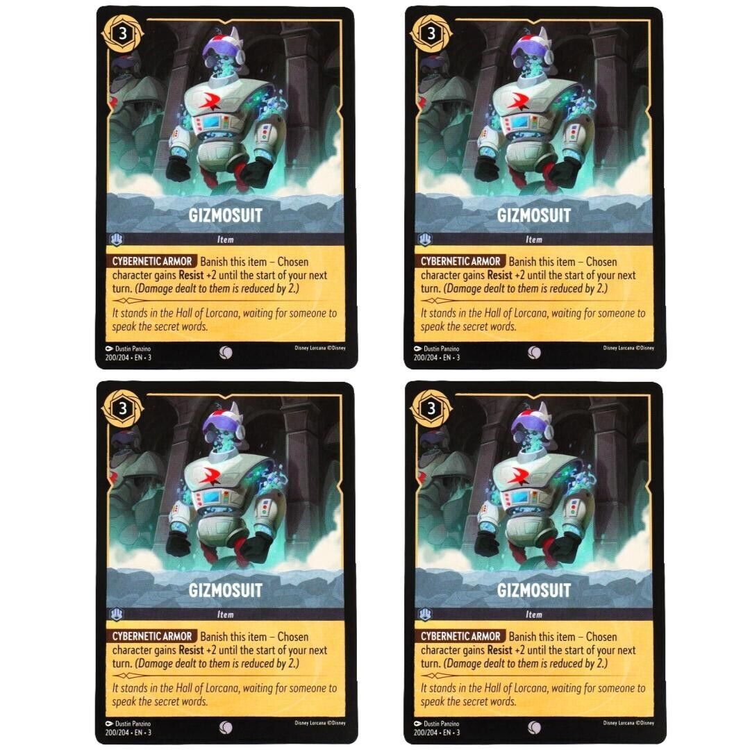 4x Gizmosuit Item Card - Common - Disney Lorcana TCG Into the Inklands #200/204