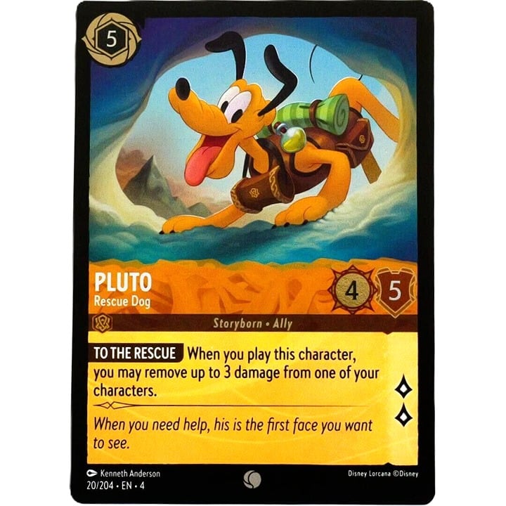 (Foil) Pluto Rescue Dog - Common - Disney Lorcana TCG Ursula's Return #20/204