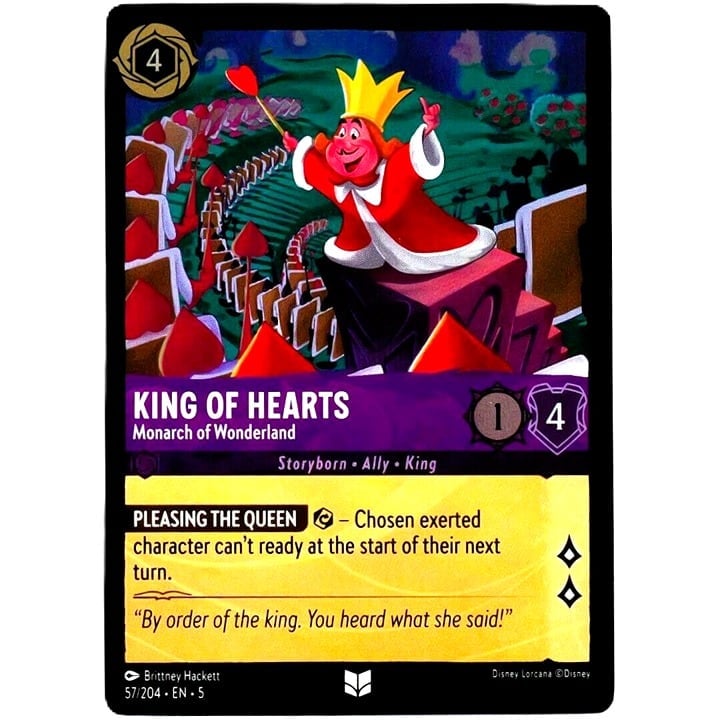 (Foil) King of Hearts Monarch of Wonderland - Disney Lorcana Shimmering Skies #57/204