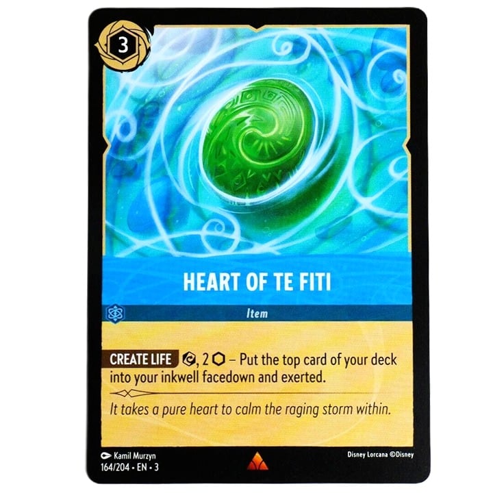 Heart of Te Fiti Item Card - Rare - Disney Lorcana Into the Inklands #164/204