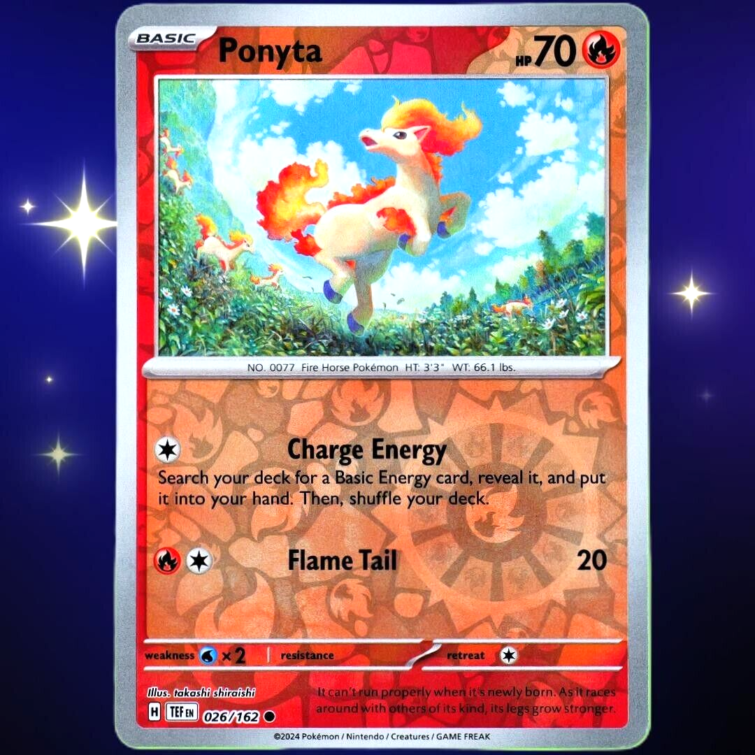 Ponyta - Reverse Holo - Pokemon TCG Scarlet & Violet Temporal Forces #026/162