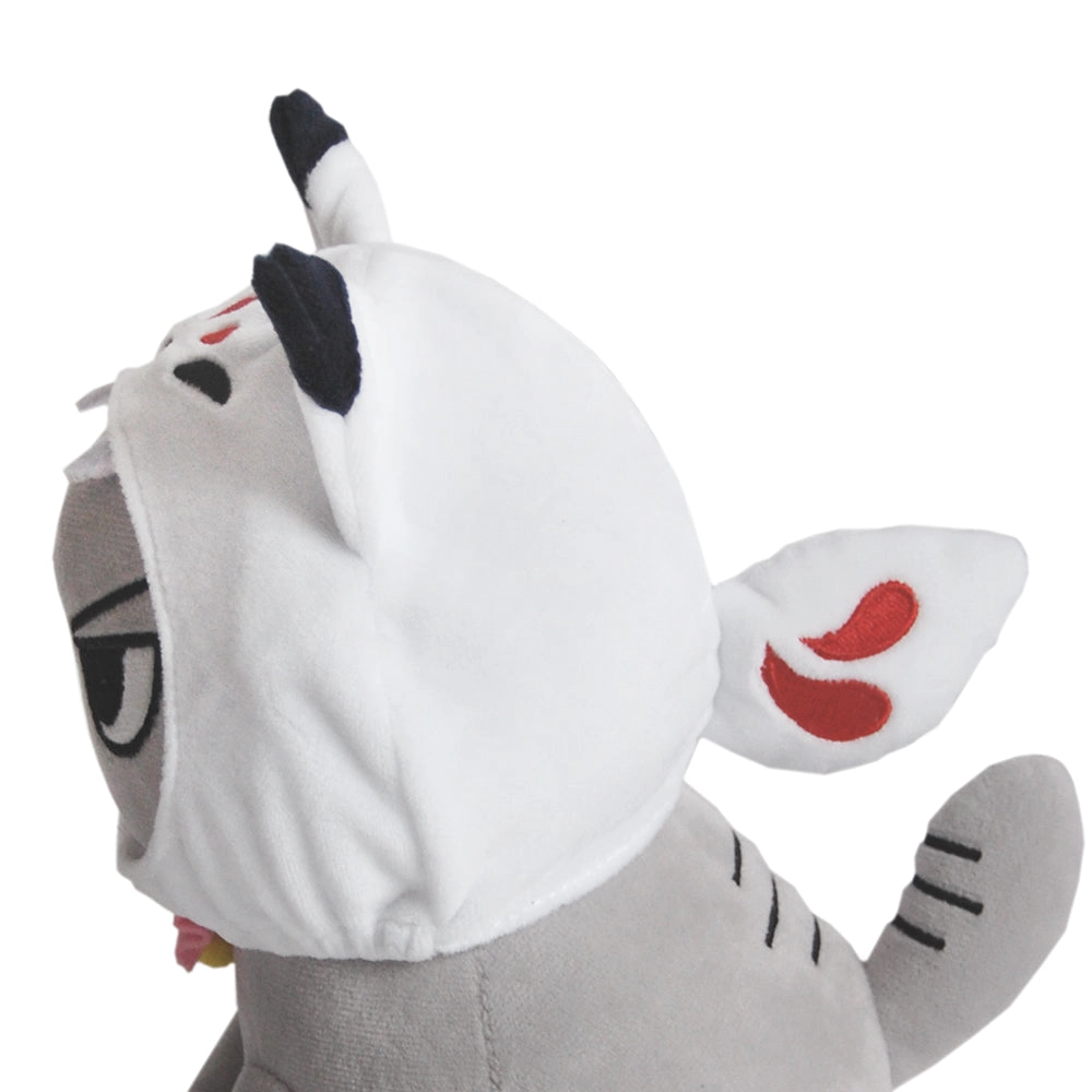 Angry Cat Plush - Orange Tabby - with Spirit Fox Hat that Fits Real Cats!