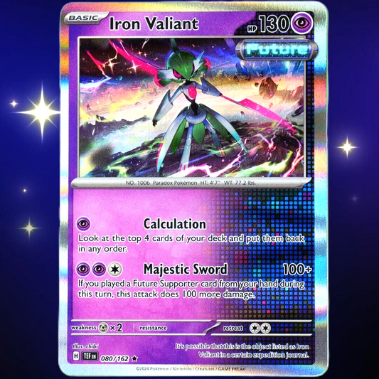 Iron Valiant - Rare Holo - Pokemon TCG Scarlet & Violet Temporal Forces #080/162