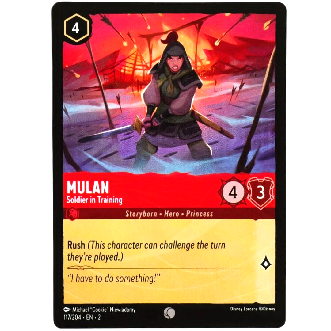 4x Mulan Soldier in Training - Disney Lorcana TCG Rise of the Floodborn #117/204