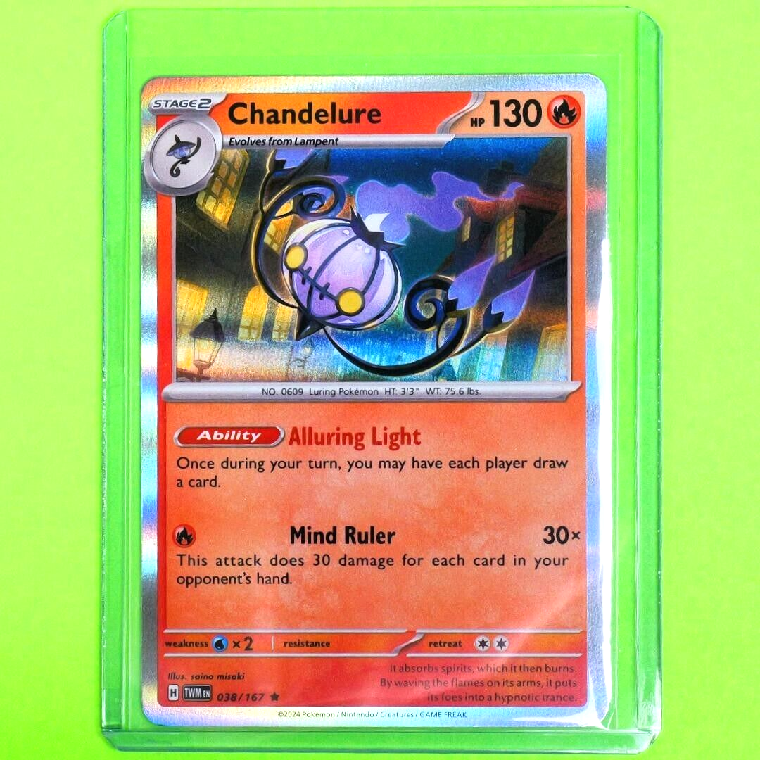 Chandelure - Rare Holo - Pokemon Scarlet & Violet Twilight Masquerade #038/167