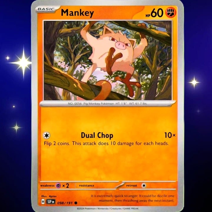 Mankey - Common - Pokemon TCG Surging Sparks #098/191