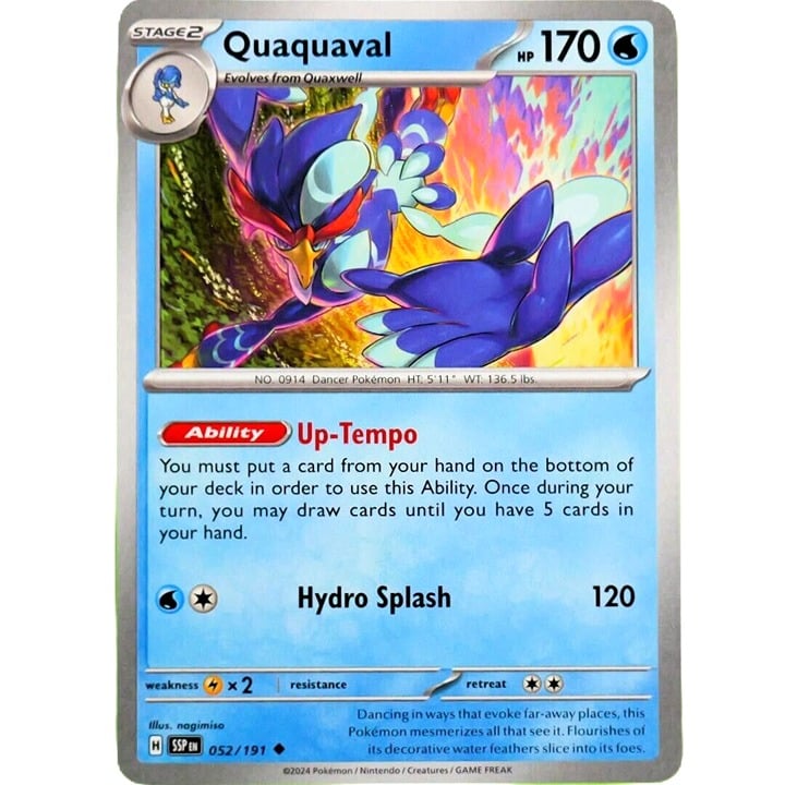 Quaquaval - Uncommon - Pokemon TCG Surging Sparks #052/191