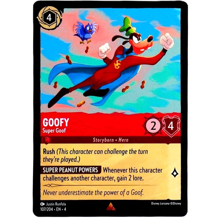 Goofy Super Goof - Rare - Disney Lorcana TCG Ursula's Return #107/204