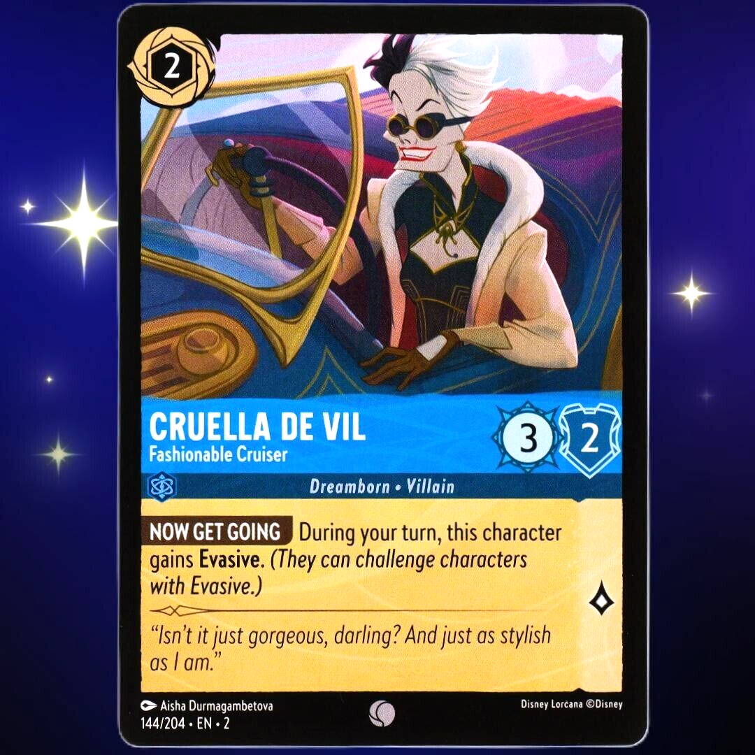 Cruella De Vil Fashionable Cruiser - Disney Lorcana Rise of the Floodborn #144