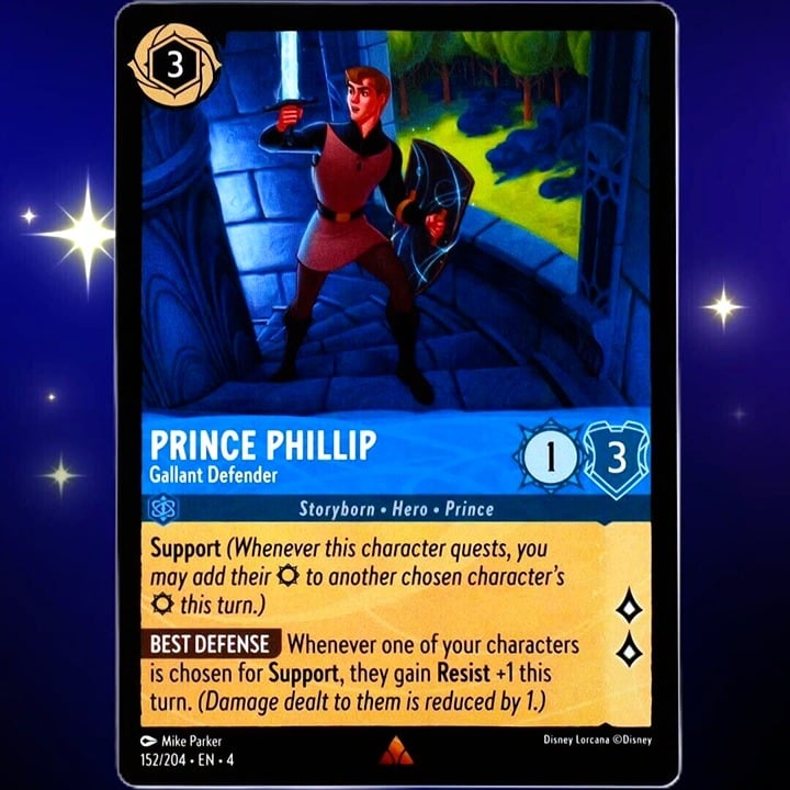 Prince Phillip Gallant Defender - Rare - Disney Lorcana Ursula's Return #152/204