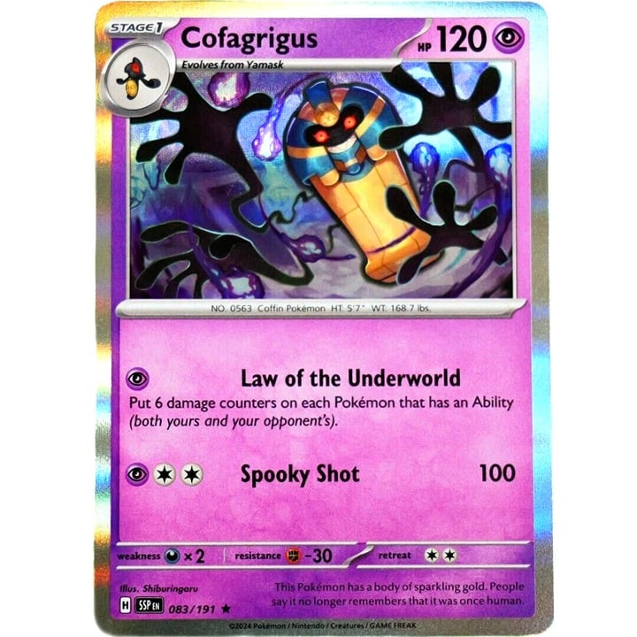 Cofagrigus - Rare Holo - Pokemon TCG Scarlet & Violet Surging Sparks #083/191