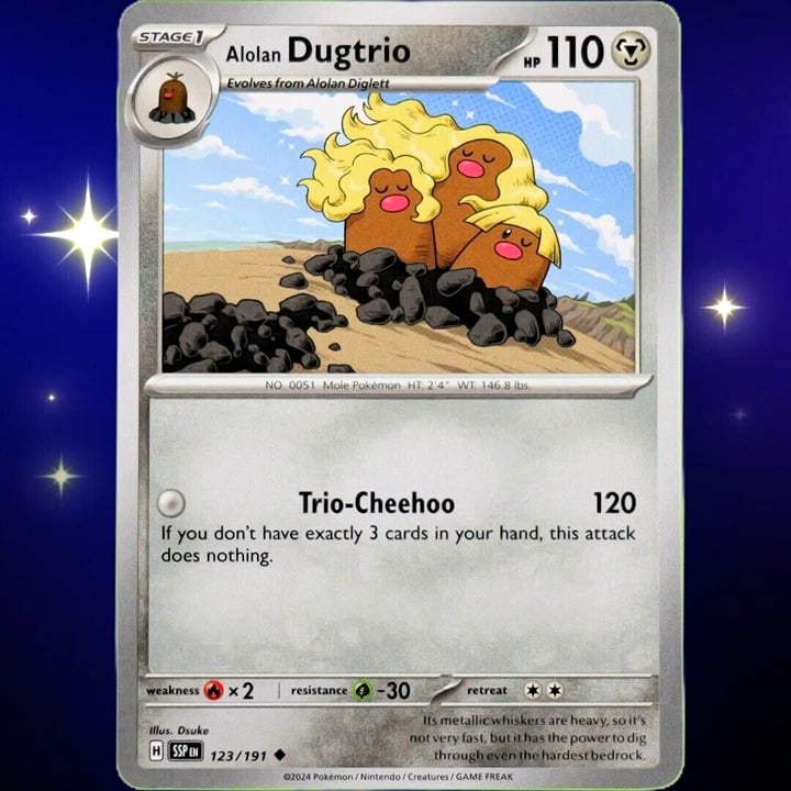 Dugtrio - Uncommon - Pokemon TCG Surging Sparks #123/191