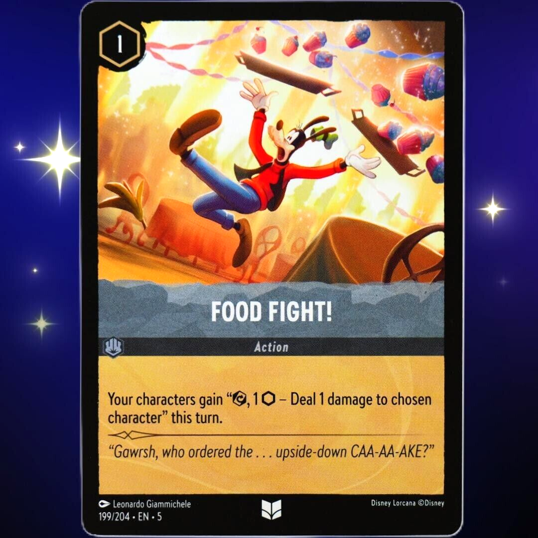 Food Fight! - Uncommon - Disney Lorcana TCG Shimmering Skies #199/204