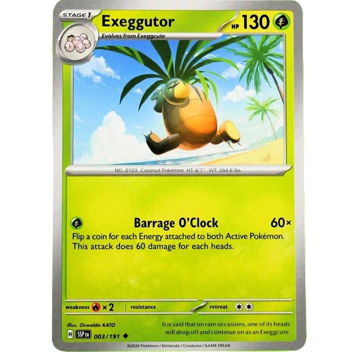 Exeggutor - Uncommon - Pokemon TCG Surging Sparks #003/191