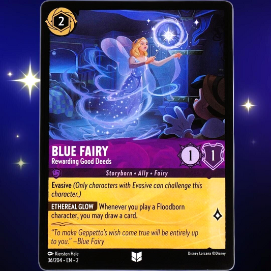 Blue Fairy Rewarding Good Deeds - Disney Lorcana Rise of the Floodborn #36/204