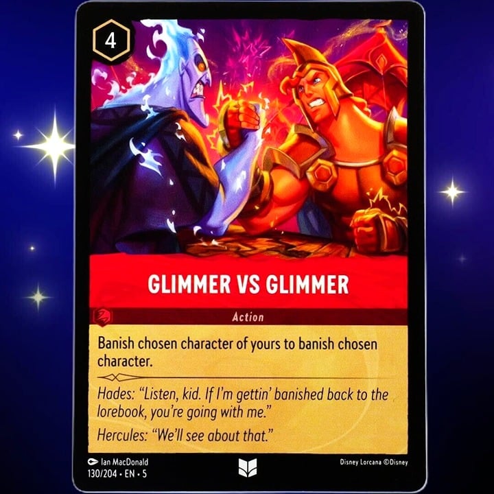 Glimmer vs Glimmer - Uncommon - Disney Lorcana TCG Shimmering Skies #130/204