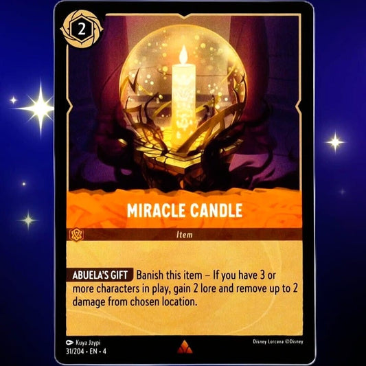 Miracle Candle Item Card - Rare - Disney Lorcana TCG Ursula's Return #31/204
