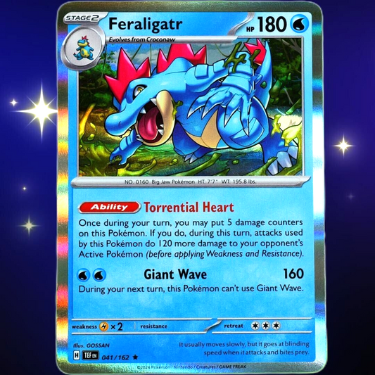 Feraligatr - Rare Holo - Pokemon TCG Scarlet & Violet Temporal Forces #041/162