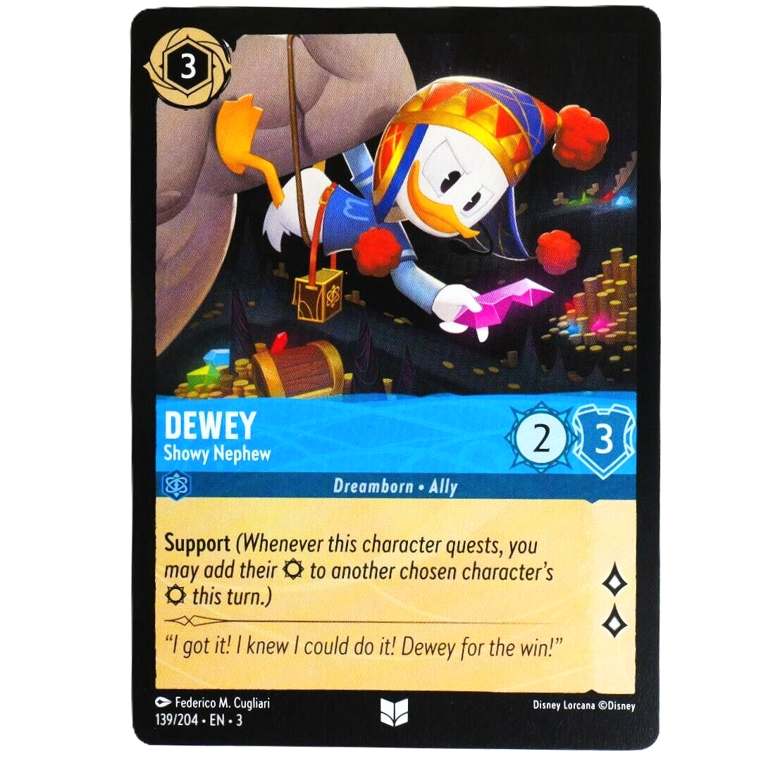 Dewey Showy Nephew - Uncommon - Disney Lorcana TCG Into the Inklands #139/204