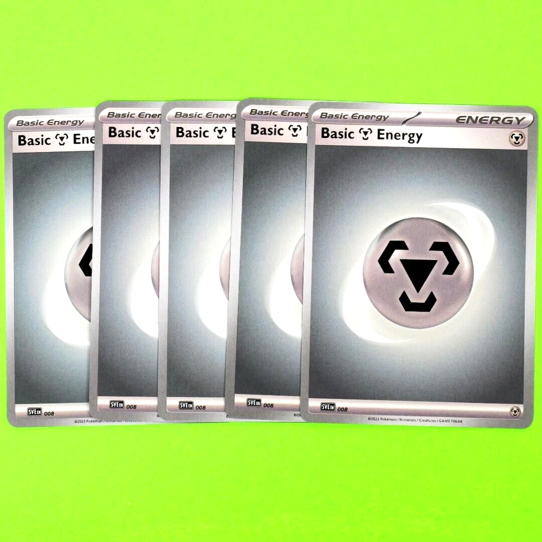 Basic Energy - Metal - Pokemon TCG Scarlet & Violet #008 - Set of 5