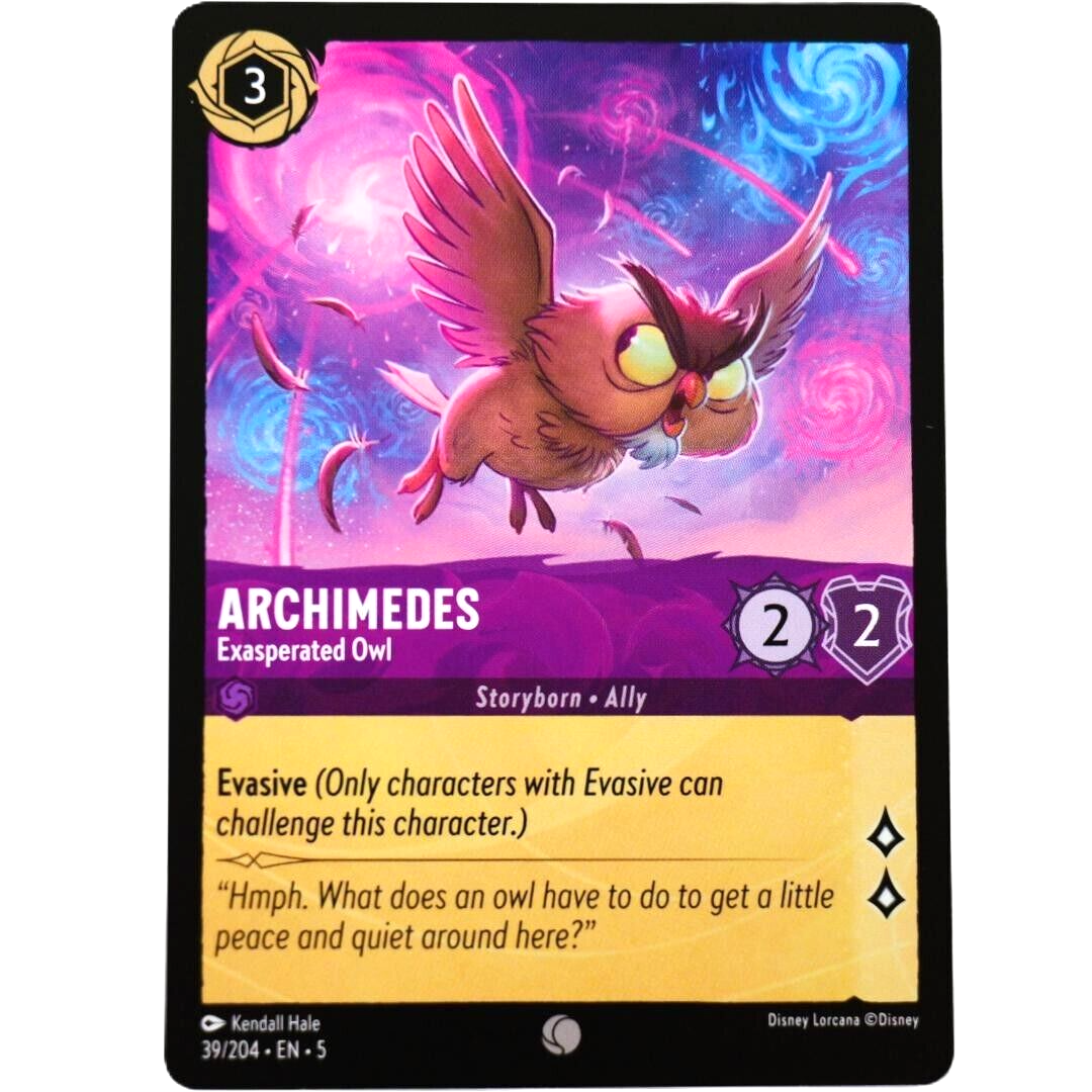 Archimedes Exasperated Owl - Disney Lorcana TCG Shimmering Skies #39/204