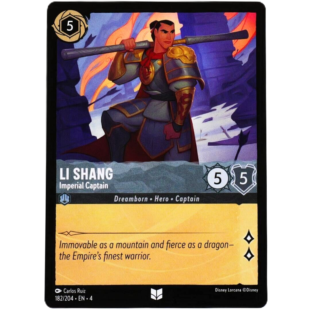 4x Li Shang Imperial Captain - Disney Lorcana TCG Ursula's Return #182/204