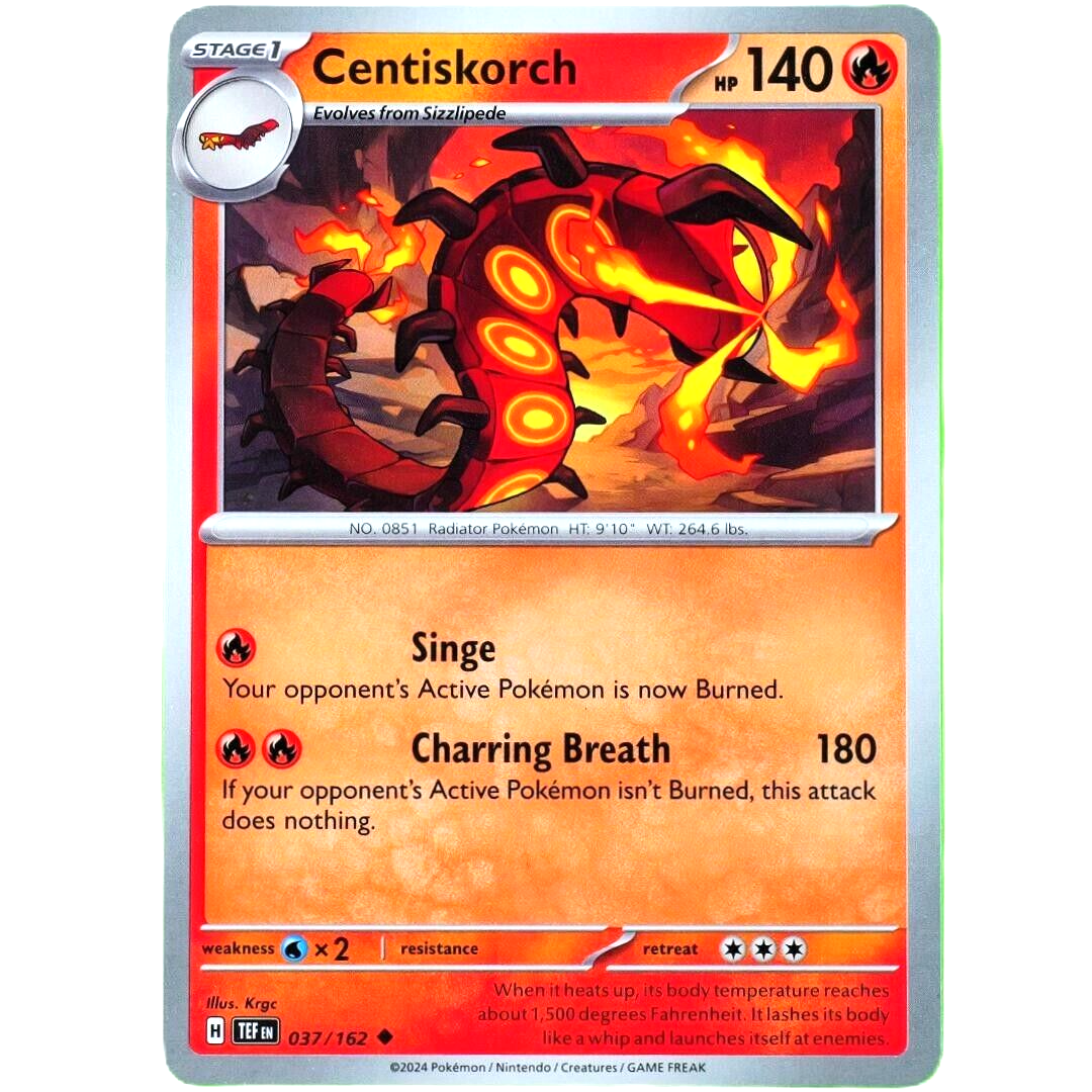 Centiskorch - Uncommon - Pokemon TCG Scarlet & Violet Temporal Forces #037/162