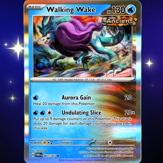 Walking Wake - Rare Holo - Pokemon Scarlet & Violet Twilight Masquerade #063/167