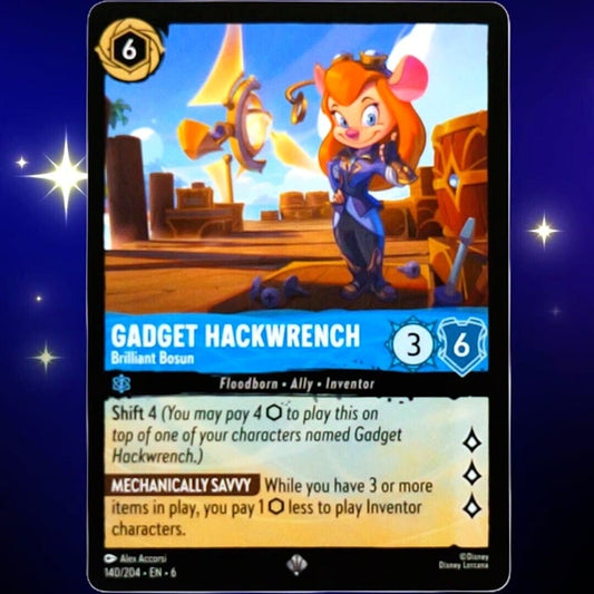 Gadget Hackwrench Brilliant Bosun - Super Rare - Lorcana Azurite Sea #140/204