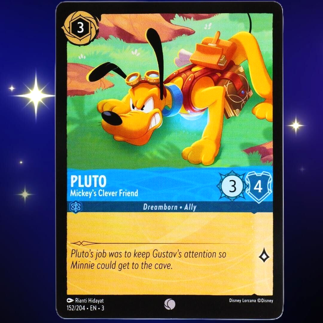 4x Pluto Mickey's Clever Friend - Disney Lorcana TCG Into the Inklands #152/204
