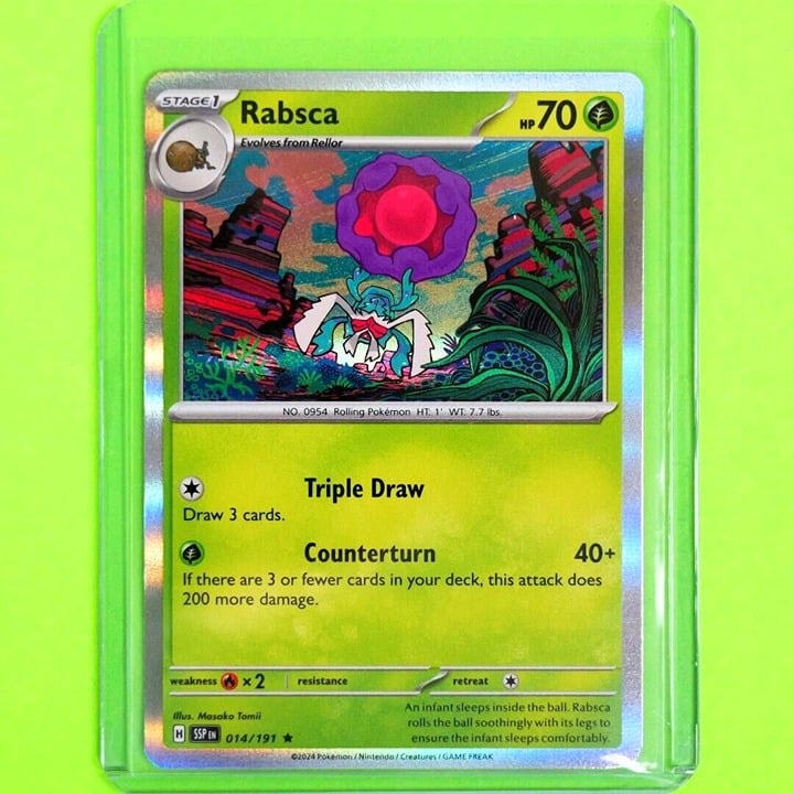 Rabsca - Rare Holo - Pokemon TCG Scarlet & Violet Surging Sparks #014/191