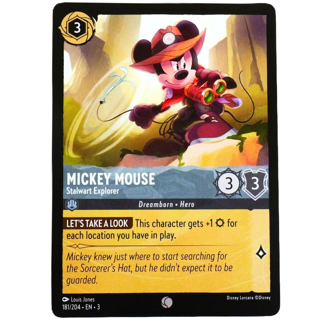 Mickey Mouse Stalwart Explorer - Disney Lorcana TCG Into the Inklands #181/204