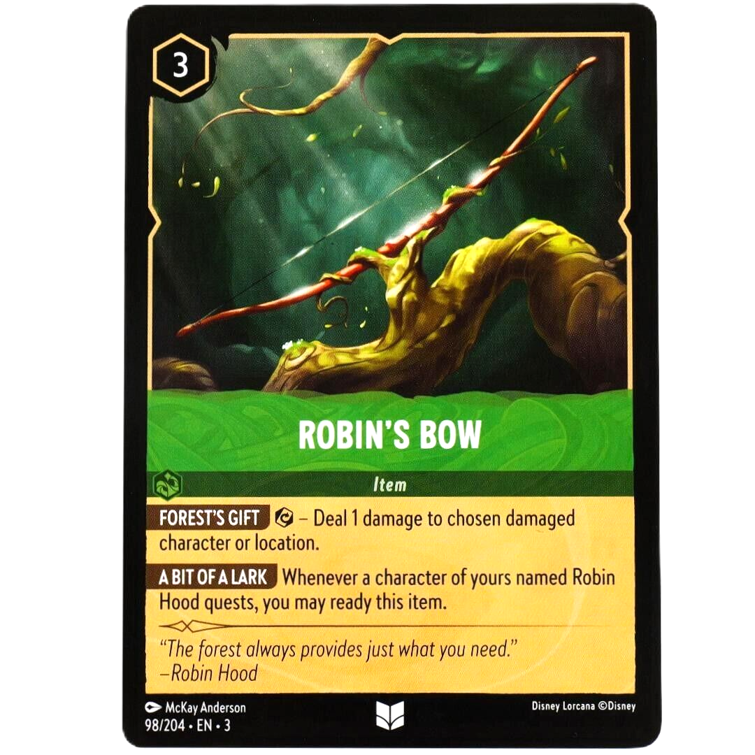 Robin's Bow - Uncommon - Disney Lorcana TCG Into the Inklands #98/204