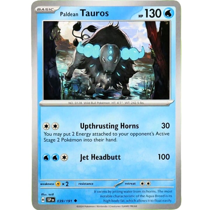 Paldean Tauros - Uncommon - Pokemon TCG Surging Sparks #039/191