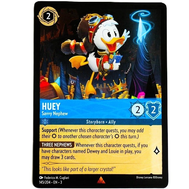Huey Savvy Nephew - Rare - Disney Lorcana TCG Into the Inklands #145/204