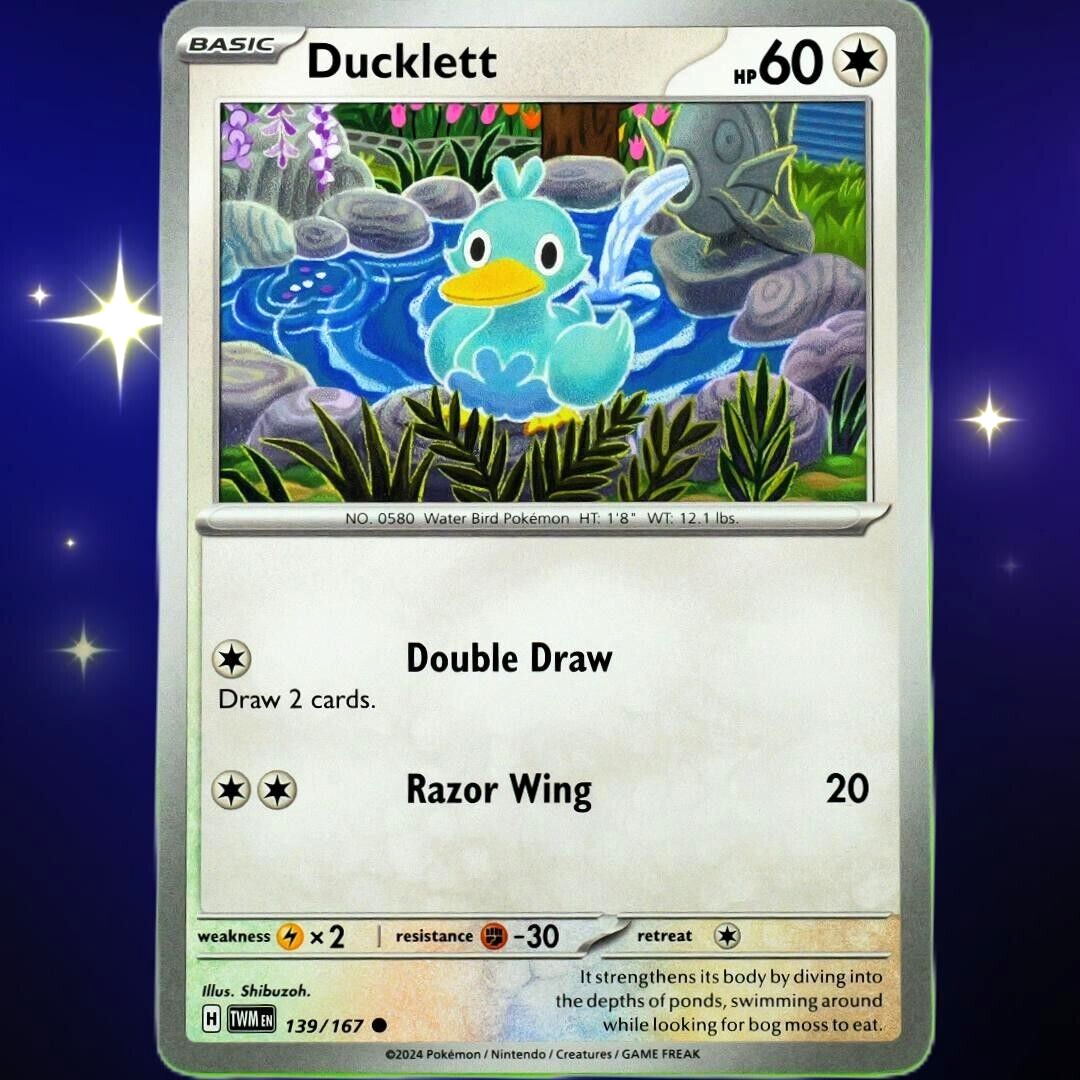 Ducklett - Common - Pokemon TCG Scarlet & Violet Twilight Masquerade #139/167