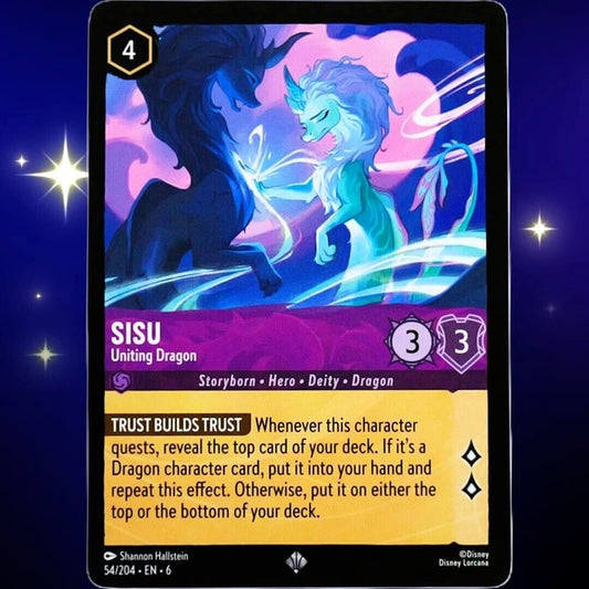 Sisu Uniting Dragon - Super Rare - Disney Lorcana TCG Azurite Sea #54/204