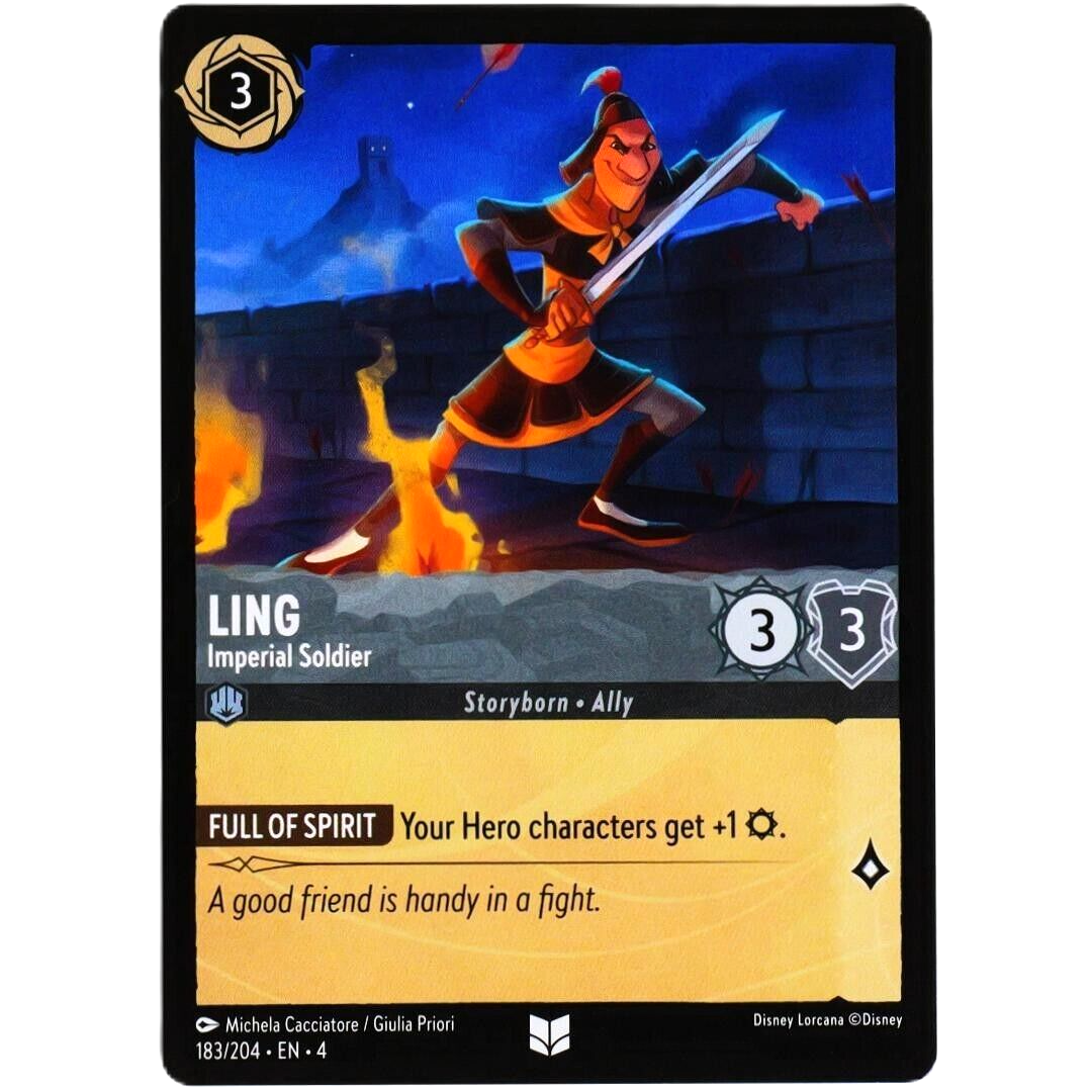 4x Ling Imperial Soldier - Uncommon - Disney Lorcana Ursula's Return #183/204