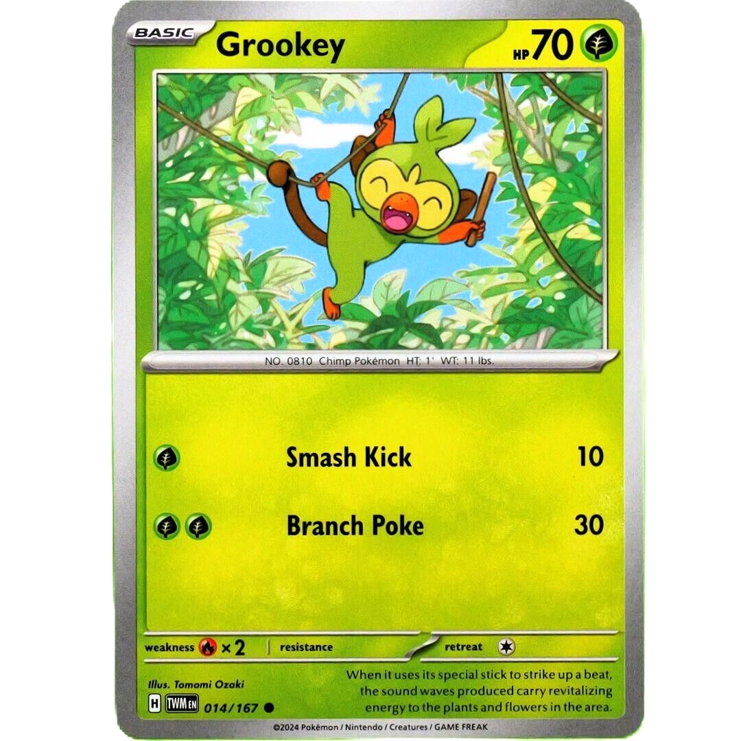 Grookey - Common - Pokemon TCG Scarlet & Violet Twilight Masquerade #014/167