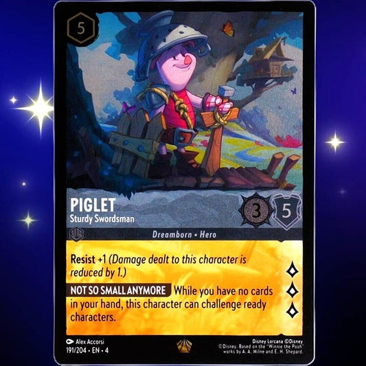 (Foil) Piglet Sturdy Swordsman - Legendary - Lorcana Ursula's Return #191/204