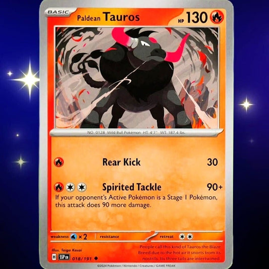 Paldean Tauros - Uncommon - Pokemon TCG Surging Sparks #018/191