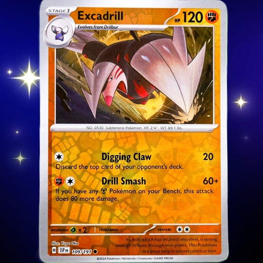 Excadrill - Reverse Holo - Pokemon TCG Surging Sparks #109/191