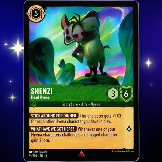 Shenzi Head Hyena - Rare - Disney Lorcana TCG Shimmering Skies #91/204