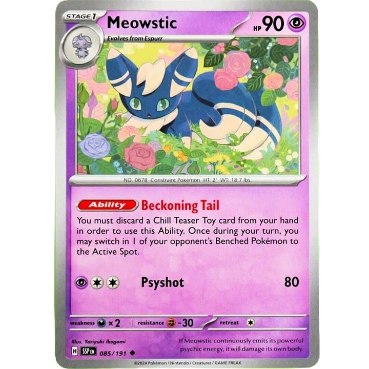 Meowstic - Uncommon - Pokemon TCG Surging Sparks #085/191